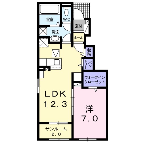 プラシードカーサ　ＴＫ　Ａ 間取り