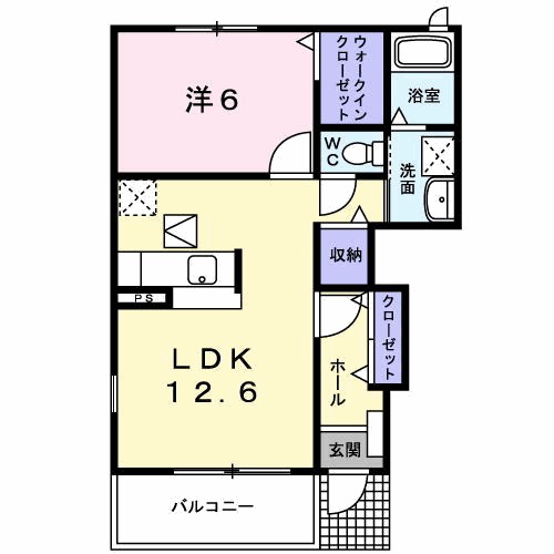 ガーデンハウス朝日山　Ａ 間取り