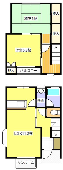 サンシャトーB 間取り
