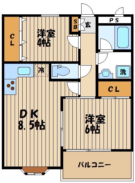 エステート西府中 間取り図