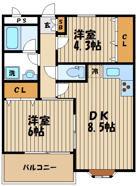 エステート西府中 間取り図
