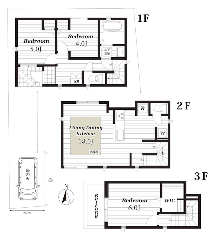 府中市美好町一丁目戸建 間取り図