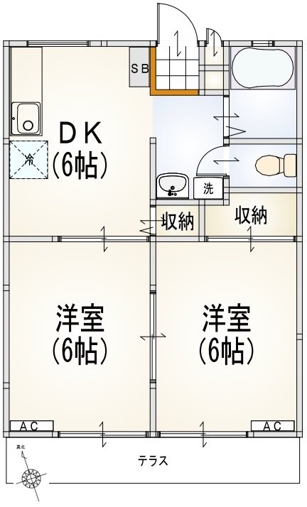 コーラルフラットB 間取り