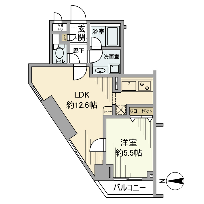 デュオ・スカーラ府中駅前 間取り図