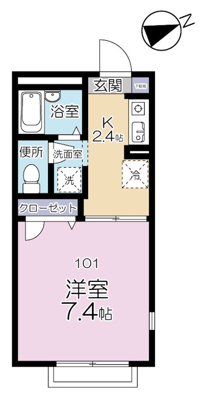ラベンダーハイツ府中B 間取り図