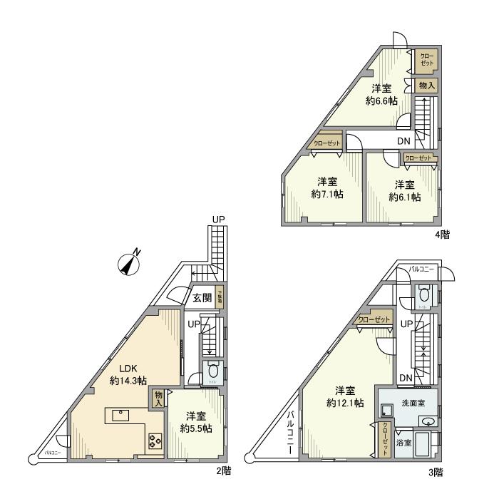 浅間町戸建 間取り図