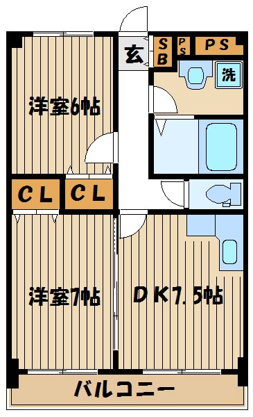 カフルイアパートメント 間取り図
