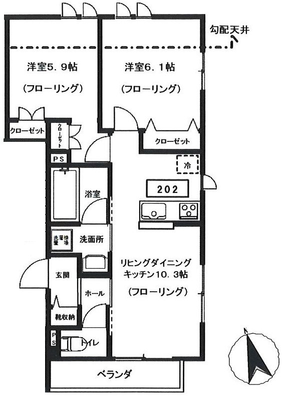 サウザンド3  間取り図