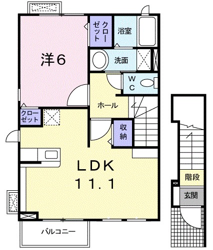 カルムＢ 間取り図