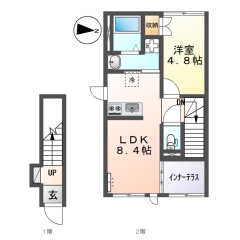 ソラール楓Ｂ 間取り図