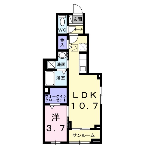 カーサルーチェ 間取り図