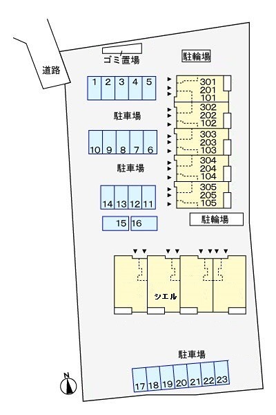 グランツェン  駐車場