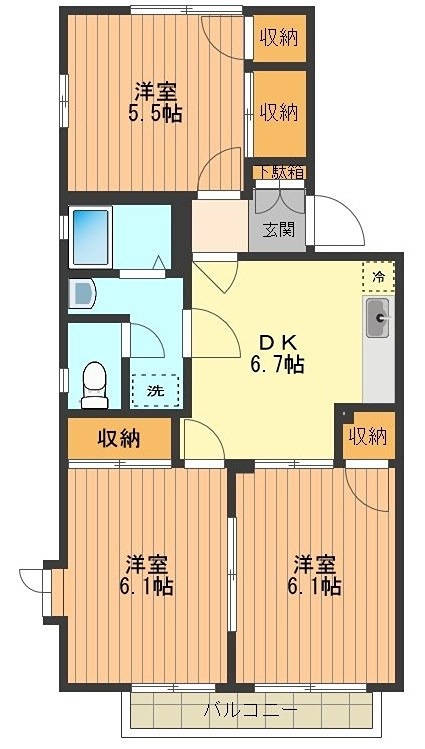 with羽衣夢first 間取り