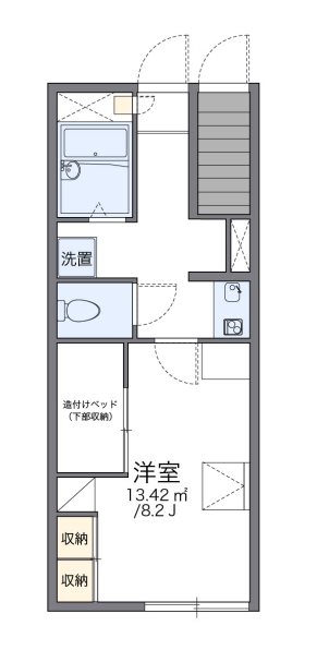 レオパレスＣａｌｍ戸倉2 間取り