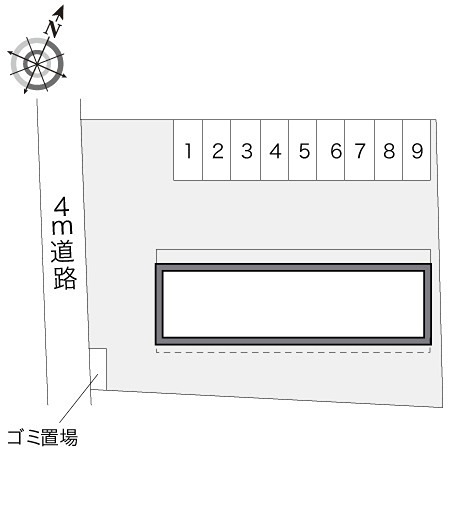 レオパレスビューフレア 駐車場