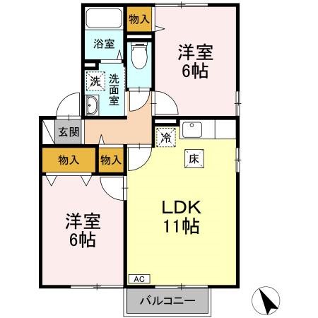 グレースヒルC 間取り