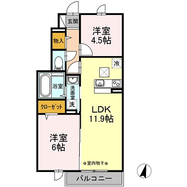 ヴィラルレザン  間取り