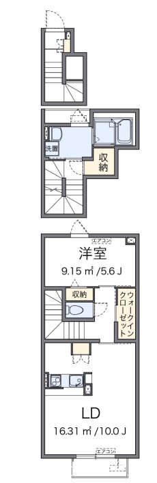 クレイノＫＥＥＰＮＥＸＴ１ 間取り