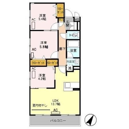クレア立川 間取り