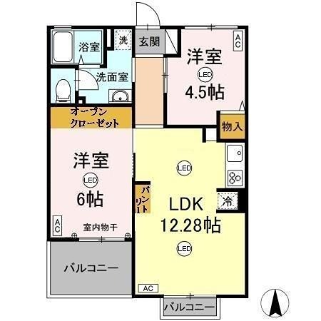 グランディール山中 間取り