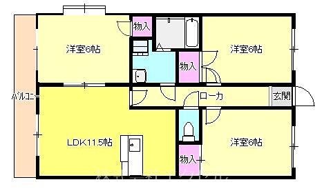 クレセント三ツ木 間取り