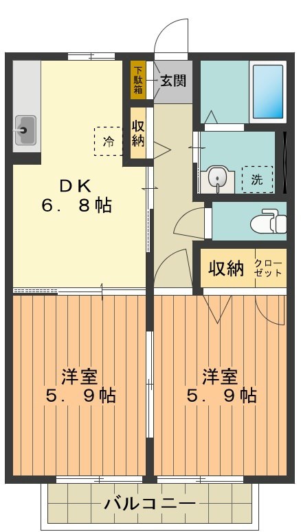ビューフラット 間取り