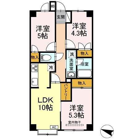 サニーハイツ村野 間取り