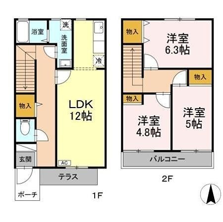 グレイスパル国立A 間取り