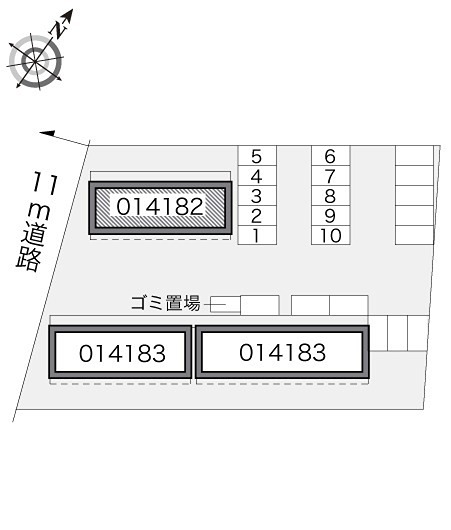レオパレス葵第２ 駐車場