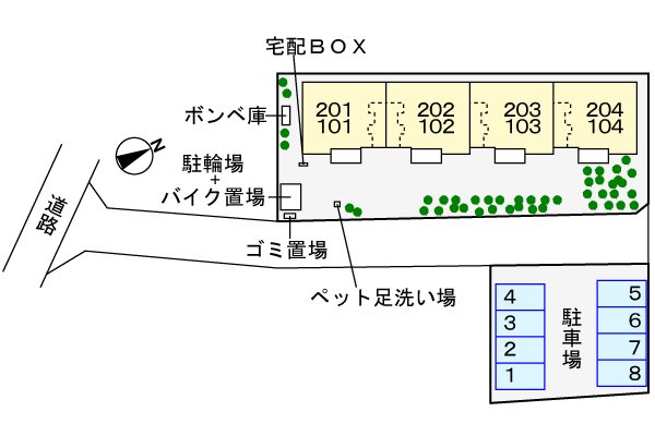 ヴィエスターテ 駐車場