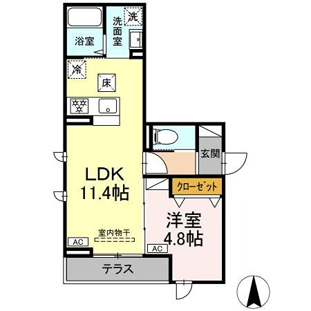Dフラット乞田 間取り