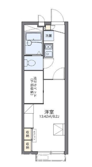 レオパレス砂漠のバラ 間取り