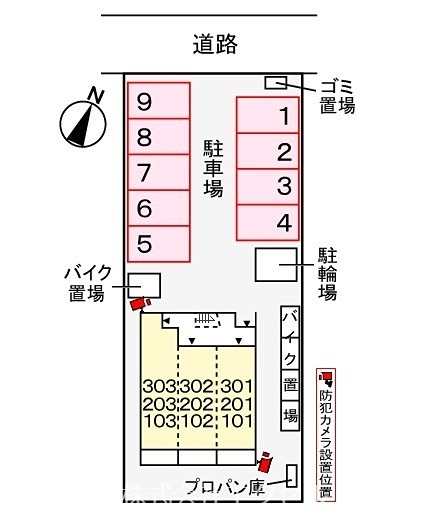 メイプルテラスみずほ 駐車場