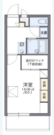 レオパレスサンパティーク 間取り