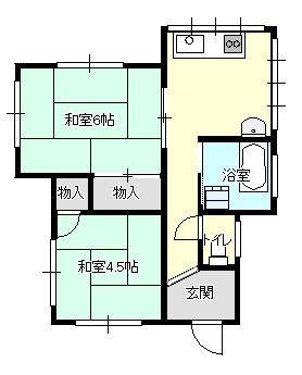 弐分方町平屋  間取り