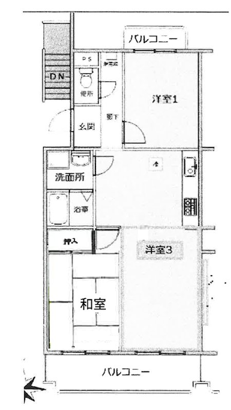 カーサ北野 間取り