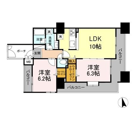 フルーリー府中 間取り