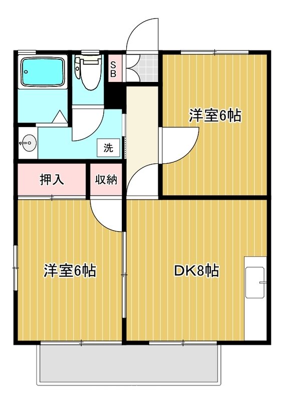 第6登陽コーポ 間取り