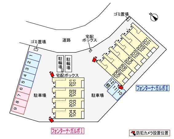 フォンターナガルボ2 駐車場