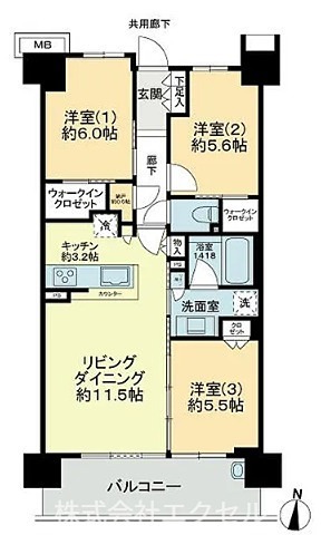 シティテラス小金井公園 B 間取り