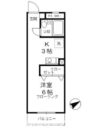 昭島コートエレガンスB 間取り