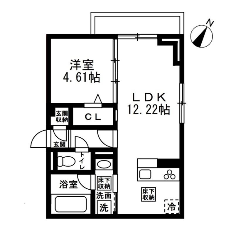 (仮)国立市谷保4丁目PJ　新築共同住宅A棟 間取り
