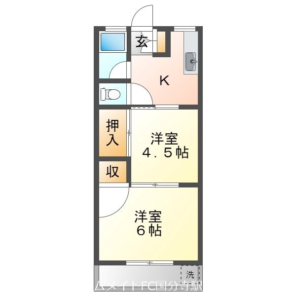 岡本ハイツ  間取り