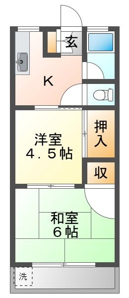 岡本ハイツ  間取り