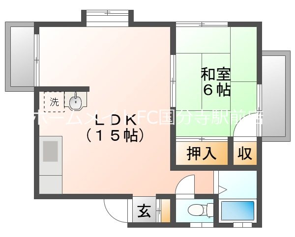 コーポお鷹の道 間取り