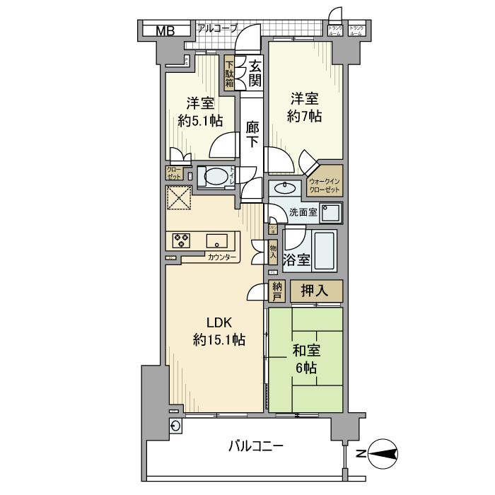 プラウドシティ府中 間取り