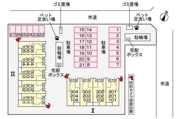 フェリスソレアード2 駐車場