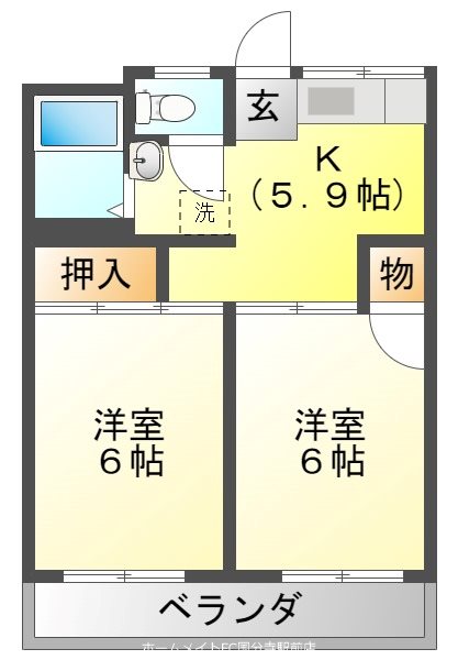 コーポサンレイ 間取り