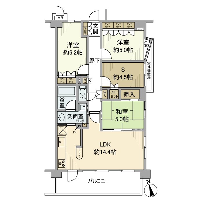 サンクレイドル日野 間取り