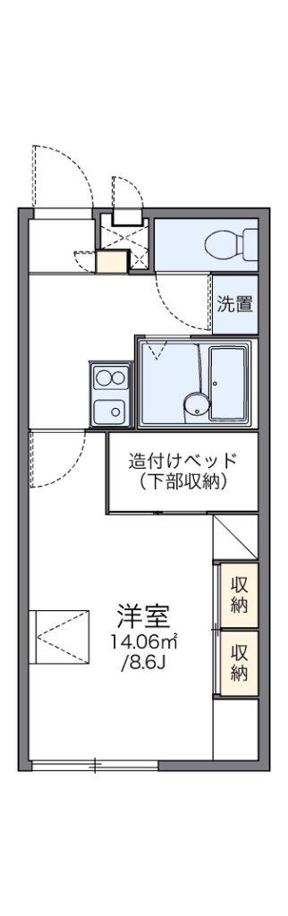 レオパレスアヴニールＡ 間取り